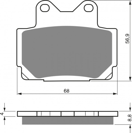 FRANA - Placute de frana GOLDFREN S33 STREET Spate