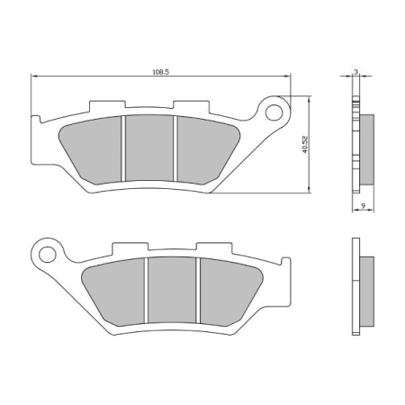 Placute frana - Placute de frana RMS fata homologated organic