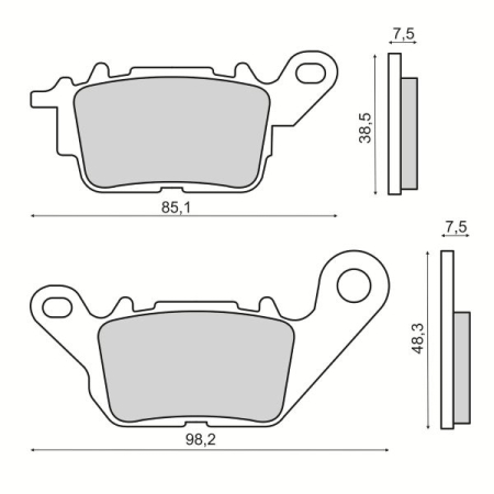 Placute frana - Placute de frana RMS fata homologated, organic