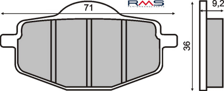 Placute frana - Placute de frana RMS fata Not homologated organic