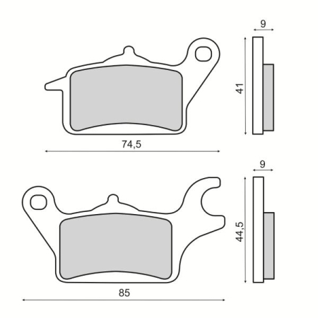 Placute frana - Placute de frana RMS fata organic