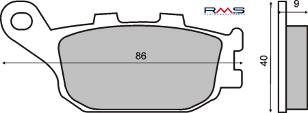 Placute frana - Placute de frana RMS organic