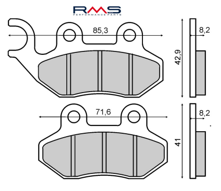 FRANA - Placute de frana RMS organic
