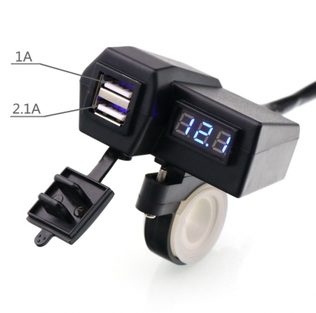 Priza dublu usb cu voltmetru și intrerupator [1]