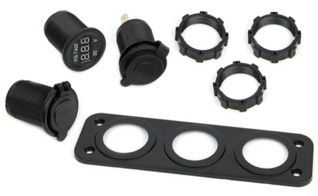 Priza dublu usb voltmetru si bricheta moto atv auto [1]