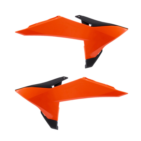 SUSPENSIE CADRU - Radiator scoops POLISPORT Orange / Black