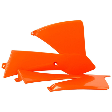 SUSPENSIE CADRU - Radiator scoops POLISPORT (pereche) orange KTM