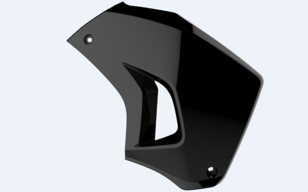 SUSPENSIE CADRU - Radiator scoops POLISPORT stanga Negru
