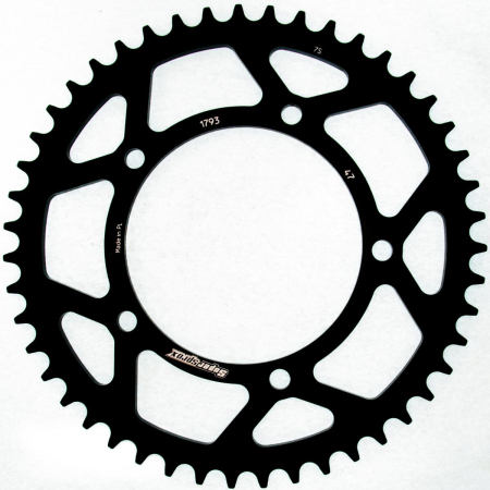 TRANSMISIE - Rear ALU sprocket SUPERSPROX Negru 47T, 520