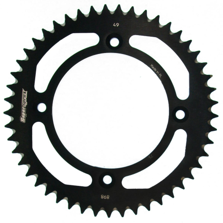 TRANSMISIE - Rear ALU sprocket SUPERSPROX Negru 49T, 428