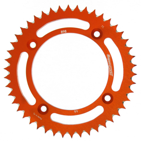 TRANSMISIE - Rear ALU sprocket SUPERSPROX portocaliu 46T, 428