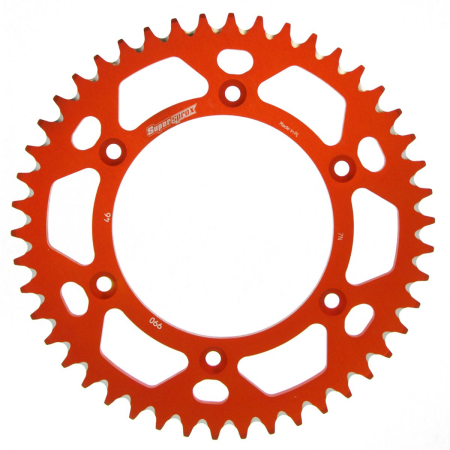 TRANSMISIE - Rear ALU sprocket SUPERSPROX portocaliu 46T, 520