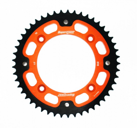 TRANSMISIE - Rear sprocket SUPERSPROX STEALTH portocaliu 49T, 428