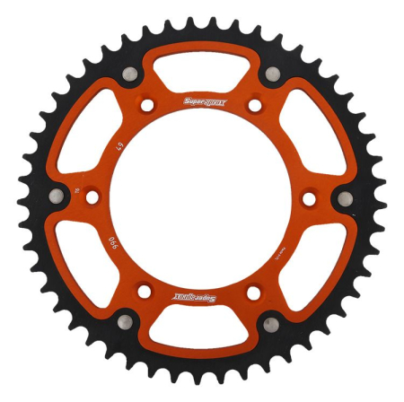TRANSMISIE - Rear sprocket SUPERSPROX STEALTH portocaliu 49T, 520
