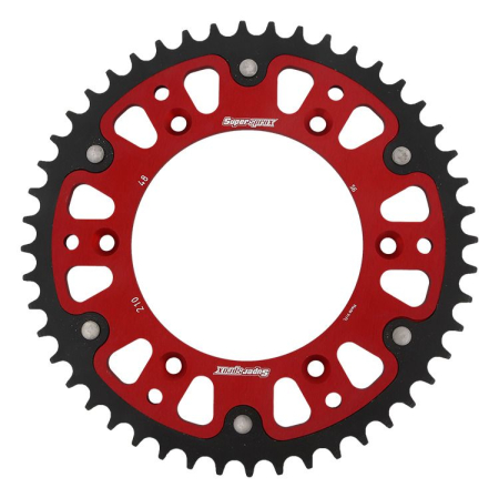 TRANSMISIE - Rear sprocket SUPERSPROX STEALTH Rosu 48T, 520