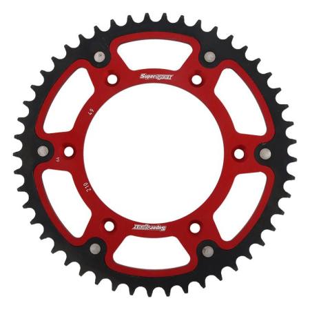 Pinioane - Rear sprocket SUPERSPROX STEALTH Rosu 49T, 520