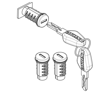 Accesorii cutii Shad - Replacement locks and keys SHAD TERRA
