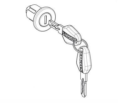 Accesorii cutii Shad - Replacement premium lock and key SHAD for SH48, SH58X and SH59X