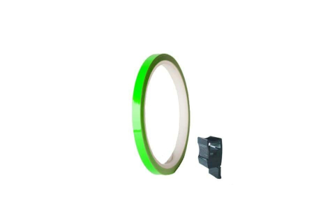 SUSPENSIE CADRU - Rim strip PUIG 4542V green fluerescent 7mm x 6m (with aplicator)