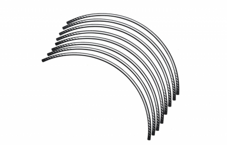 SUSPENSIE CADRU - Rim strip PUIG PREMIUM white fluor set of 8 rim strips