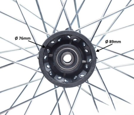 Roata completa fata 1,60x17" moto cross culoare negru [2]