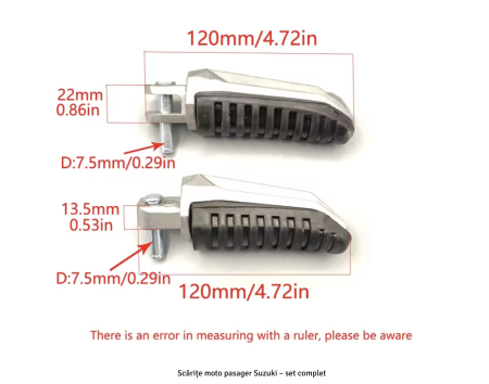 Scarite moto pasager/spate Suzuki - set complet, compatibile cu multiple modele [3]
