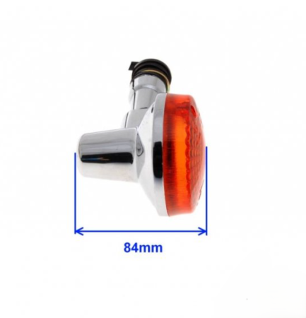 Semnale cu bec moto cromate set de 2 bucati  semnalizari [2]