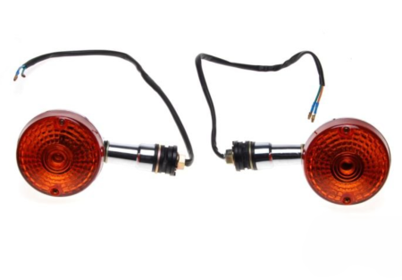 ELECTRICA & LUMINI - Semnale cu bec moto cromate set de 2 bucati  semnalizari