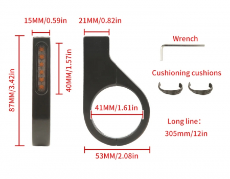 Semnale moto furca custom led semnalizari aluminiu [1]