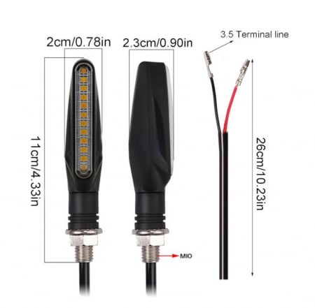 Semnalizări led dinamice moto ATV semnale slim [7]