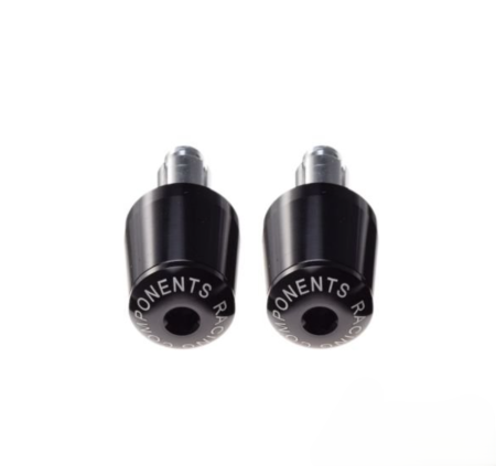 Set 2 capeti ghidon moto conici, culoare negru, din aluminiu [1]
