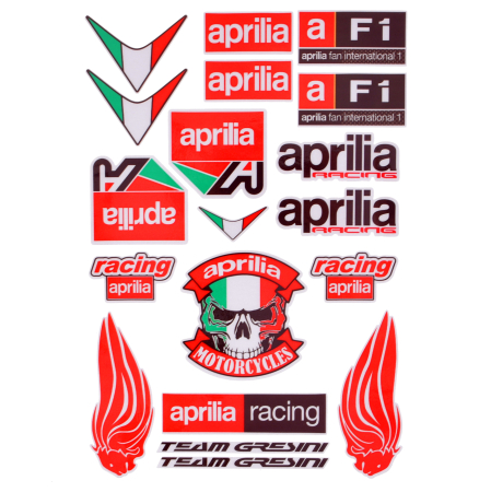 Abtibilde - Set autocolant Aprilia pe folie, stikere moto