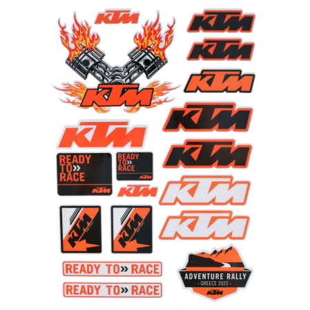 Abtibilde / Stickere - Set autocolant KTM pe folie, stikere moto - Copie