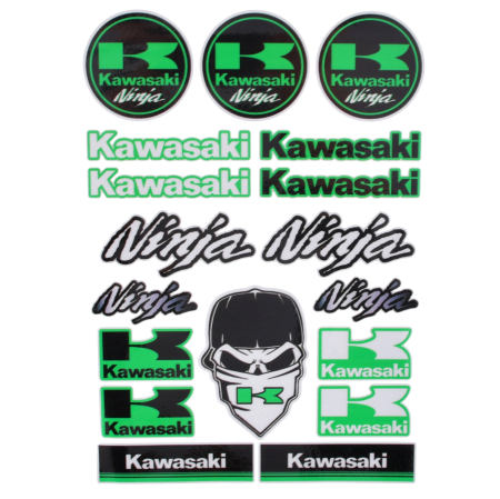 Abtibilde / Stickere - Set autocolant KAWASAKI pe folie, stikere moto  abtibild