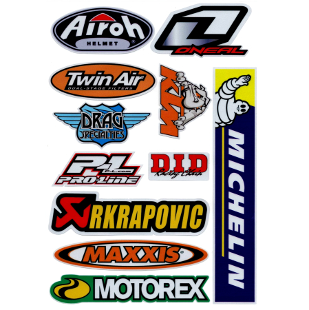 Abtibilde / Stickere - Set autocolant pe folie, stikere moto 030
