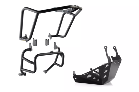 Protectii cadru / motor - Set bare de protecție crash bar + placă motor scut Honda XL 750 Transalp