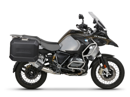 Kituri complete TERRA Shad - Set complet cutii aluminiu laterale, 36L / 47L SHAD TERRA NEGRU, include kit montare SHAD BMW R 1200 GS/ R 1200 GS Adventure/ R 1250 GS/ R 1250 GS Adventure