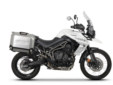Set complet cutii aluminiu laterale, 36L / 47L SHAD TERRA NEGRU, include kit montare SHAD TRIUMPH Tiger 800 [12]