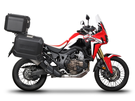 TRANSPORT & DEPOZITARE - Set complet cutii aluminiu Shad Terra, 48L topcase 36L / 47L side cases,include placa si kit montare SHAD HONDA CRF 1000 Africa Twin