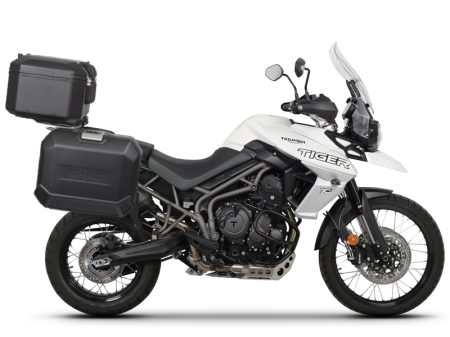 TRANSPORT & DEPOZITARE - Set complet cutii aluminiu Shad Terra, 48L topcase 36L / 47L side cases,include placa si kit montare SHAD TRIUMPH Tiger 800