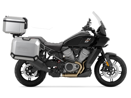 TRANSPORT & DEPOZITARE - Set complet de cutii de aluminiu SHAD TERRA, 37L cutie centrala si 36L / 47L cutii laterale, incluzand set de montaj si placa SHAD Harley Davidson Pan America 1250