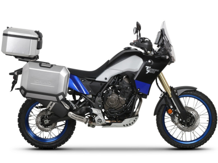 TRANSPORT & DEPOZITARE - Set complet de cutii de aluminiu SHAD TERRA, 37L cutie centrala si 36L / 47L cutii laterale, incluzand set de montaj si placa SHAD YAMAHA Tenere 700 XTZ690