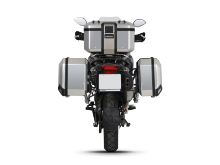 Complete set of aluminum cases SHAD TERRA, 55L topcase + 36L / 47L side cases, including mounting kit and plate SHAD Benelli TRK 502 X 2022 - [1]