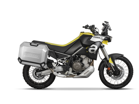 TRANSPORT & DEPOZITARE - Set complet de cutii laterale de aluminiu, SHAD TERRA, 36L / 47L, incluzand kit de montaj SHAD Aprilia Tuareg 660