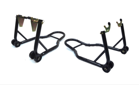 Standere - Set front + rear paddock stand MOTION STUFF STS3200+STS3210 with V support