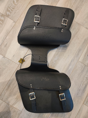 Set genti laterale piele chopper cruiser custom moto coburi [3]