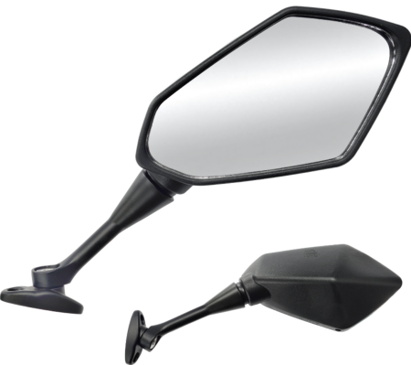SUSPENSIE CADRU - Set oglinzi moto prindere pe carena culoare negru omologate