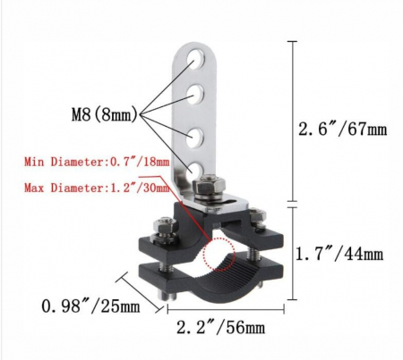 Set suporți proiectoare metalici moto ATV auto [6]