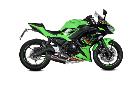Sistem de evacuare complet 2x1 MIVV OVAL Carbon with carbon cap pentru KAWASAKI Z 650 2024-2026, KAWASAKI Ninja 650 2024-2026 [1]