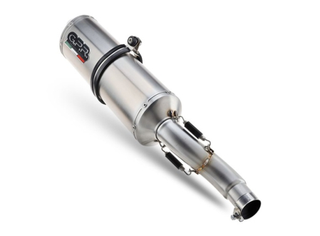 Slip-on exhaust GPR SATINOX Brushed Stainless steel including removable db killer and link pipe [4]